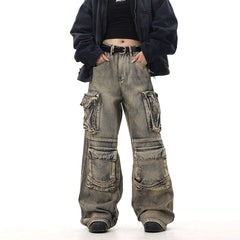 Men's Multi-pocket Loose Wide-leg Pants Shopping