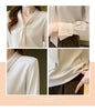 Image of All-matching V-neck Working Clothes Long Sleeve Shopping