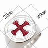 Image of Retro Men's Titanium Steel Ring Red Drip Cross Shopping