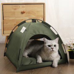 Cat Tent Cooling Mat  Dog House Pet Sofa Camping Dog Bed With Cushion For Dog Kennel Indoor Cat Nest Cat Bed Pets Products Shopping