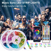 Image of Led Strip Lights 5050 RGB Bluetooth Room Light Color Changing with Remote Shopping