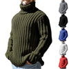 Image of Turtleneck Solid Color Slim Fit Knit Sweater Shopping