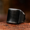 Image of Men's Fashion Simple Stainless Steel Retro Distressed Ring Shopping