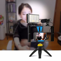 Compatible with Apple, Mobile Photography Set Mobile Live Rabbit Cage Set Microphone Tripod with Supplementary Light Shopping