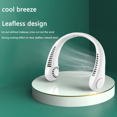 Hanging Neck Fan Portable Cooling Fan USB Leafless 360 Degree Neckband Fan 78 Surround Air Outlets 4000Mah Rechargeable Shopping