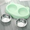 Image of Dog Bowls Double Dog Water And Food Bowls Stainless Steel Bowls With Non-Slip Resin Station, Pet Feeder Bowls For Puppy Medium Dogs Cats Shopping