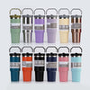 Image of Portable Car Cup Stainless Steel Cup Travel Sports Water Bottle With Handle Cover Coffee Tumbler Cup Shopping