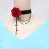 Image of Accessories Vintage Rose Tassel Pendant Queen Style Necklace Collar Shopping