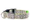 Image of LED Dog Collar Safety Adjustable Nylon Leopard Pet Collar Shopping