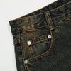 Image of Fashion Horn Denim Trousers Men Shopping