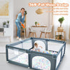 Image of Large Baby Playpen79x71, Extra Large Play Pen For Babies And Toddlers, Play Yard With Gate, Baby Fence With Breathable Mesh, Safety Indoor & Outdoor Activity Center Grey Shopping