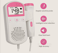 Fetal Heart Rate Monitor Home Pregnancy Baby Fetal Sound Heart Rate Detector Shopping