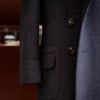 Image of Vintage Wool Woolen Coat Polo Business Long Shopping