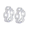 Image of Korean Style Circle Sweet Elegant Light Luxury Cutout Earrings Shopping