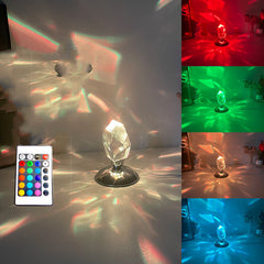 Led Crystal Night Light With Remote Control Bedroom Decor Mood Light Novelty Gift Usb Bedside Romantic Projector Rgb Night Lamp Shopping