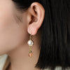 Image of Glaze Petunia Asymmetric Earrings Retro Shopping