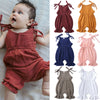 Image of New Arrivals Newborn Toddler Baby Girls Sleeveless Solid Romper Jumpsuit Outfit Shopping