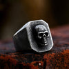 Image of Stainless Steel Old Skull Vintage Punk Style Titanium Steel Ring Shopping