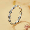 Image of Three-dimensional Rose Stackable Ring Female Gift S925 Silver Ring Shopping