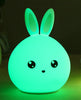 Image of Cute Night Light Animal Rabbit Night lamps Touch Sensor Silicone LED Colorful Lights Shopping