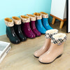 Image of Work Wear Waterproof Fleece-lined Stylish Rain Boots Women Shopping