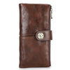 Image of Long Buckle Cowhide Wallet Shopping