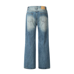 Water Denim Straight-leg Trousers Men