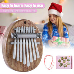 8 Keys Mini Kalimba Thumb Piano Finger Portable Wood Musical Toy Gift For Kids 8 Key Mini Kalimba Thumb Piano With Lanyard Finger Piano Portable Marimba Musical Pendant Gift Shopping