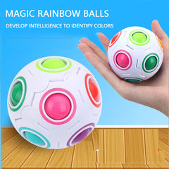 High Elasticity And Fall Resistance Puzzle Rainbow Ball Toy Shopping