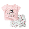 Image of Cartoon Clothing Baby Boy Summer Clothes T-shirt Baby Girl Casual Clothing Sets Shopping