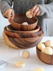 Acacia wooden bowl wooden tableware Shopping