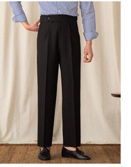 Men's Business High Waist Casual Straight Trousers