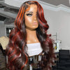 Image of Lace Frontal Burgundy Highlight 13X4 4x4 Closure Wigs Shopping