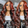 Image of Lace Frontal Burgundy Highlight 13X4 4x4 Closure Wigs Shopping