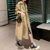 Image of Women Trendy Trench Coat, Double Breasted Coat, Korean Women's Trench Coat, Elegant Oversize Trench Coat, Spring Clothing, Womens Clothing Shopping