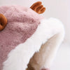 Image of Cute Deer Hat Women Plush Rabbit Ear Funny Lolita Sweet Kawaii Winter Fluffy Fleece Warm Hat Plush Winter Thickened Cute Antlers Baby Hat With Scarf For 5-10 Y Children Shopping