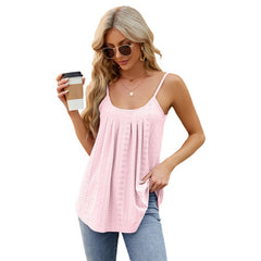 Cross-Border T-shirt Sleeveless Hollow-out Camisole U-neck Vest