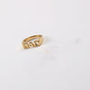 Image of Letter Seal Titanium Steel Plating 18K Gold Ring Shopping