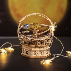 ROKR Rotating Starry Night Mechanical Music Box 3D Wooden Puzzle Assembly Model Building Kits Toys For Children Kids - AMK51 Shopping