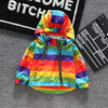 Image of Kids Rainbow Hooded Coat Shopping