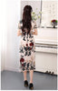 Image of Improved Voile Embroidered Slim Fit Cheongsam Retro Stand Collar Short Sleeve Dress Shopping