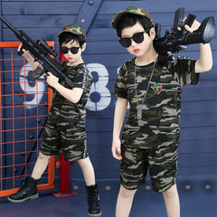 Boys summer short sleeve camouflage clothing Shopping