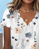 Image of Women's Summer Sexy Shell Collar Floral T-shirt Shopping