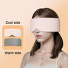 Image of Silk Cotton Padded Eye Full Cover Block Light Blindfold Double Face Warm Cold Sleeping Masks For Women Soft And Comfortable Blindfold For Travelling Shopping