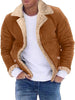 Image of Fashion Men's Fur Integrated Fleece-lined Padded Jacket Shopping