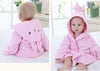 Image of Cartoon Cute Animal Modeling Baby Bath Towels Baby Bathrobes Cotton Children's Bathrobes Baby Hooded Shopping