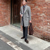 Image of Retro High-quality Wool Plaid Polo Coat Shopping