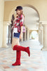 Image of High Leg Boot Suede Ethnic Style Knight Women's Shoes Shopping