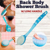 Image of Long Handle Bath Body Brush Soft Back Shower Exfoliating Skin Scrubber Massager Shopping