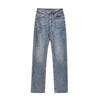 Image of Retro Washed Denim Straight-leg Trousers Male Shopping